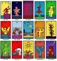 Keith Haring Tarotkarten-Leinwanddruck