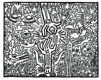 Cuadro Keith Haring Las bodas del cielo y el infierno