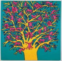 Keith Haring The Tree Of Monkeys 1984 canvas print