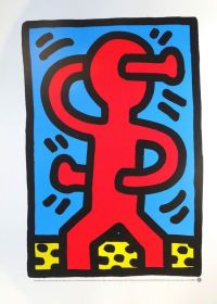 Impresión en lienzo de Keith Haring Sin título
