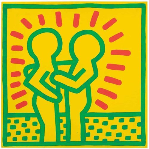 Keith Haring Untitled   1983 Napoli canvas print