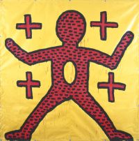 Impresión de lienzo Keith Haring Sin título 1981 Asesinato de John Lennon