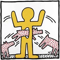 Keith Haring Senza titolo 1982 Passando attraverso di te