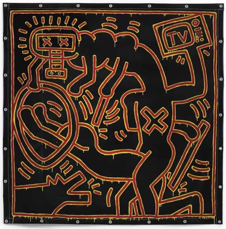 Keith Haring Untitled 1983   Tv Sex canvas print