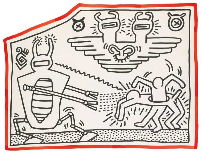 Keith Haring Untitled 1983 canvas print