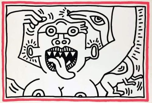 Keith Haring Untitled 1984 canvas print