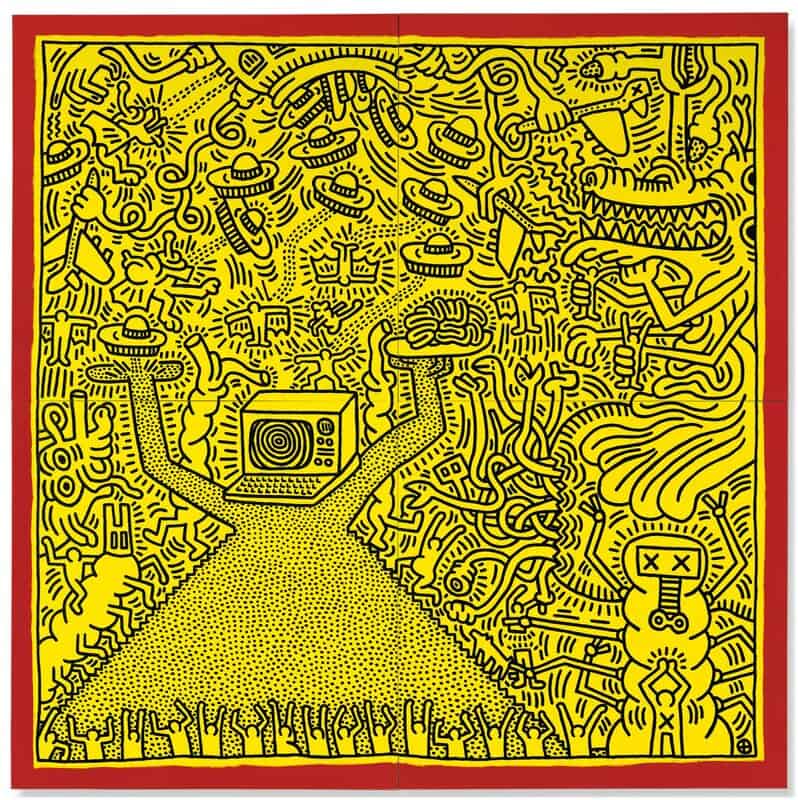 Keith Haring Untitled 1984   Alien Technology canvas print