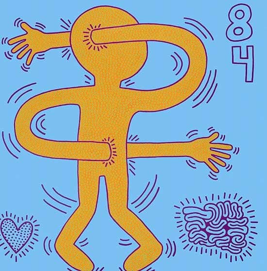 Keith Haring Untitled 1984   Brain And Stomach Ache canvas print