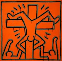 Lienzo Keith Haring Sin título 1984 Martirio de San Pedro