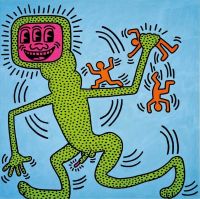 Keith Haring Untitled 1984 Tv Monster Leinwanddruck