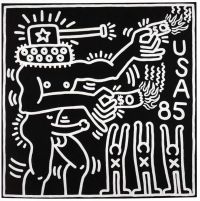 Keith Haring Senza titolo 1985 Cuba No Libre