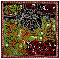 Keith Haring Ohne Titel 1986 I Am Not Hearing This Leinwanddruck