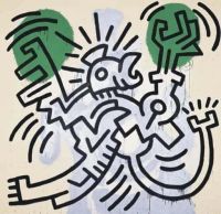 Keith Haring Untitled 1987 Chicken Leinwanddruck