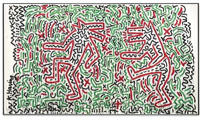 Keith Haring Untitled Dancing Dogs canvas print