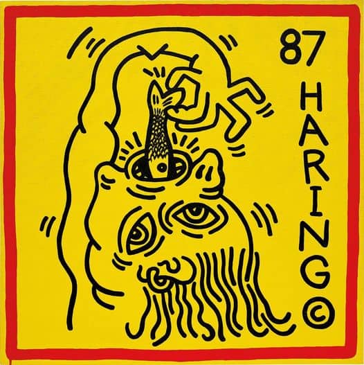 Keith Haring Untitled Knokke 3 1987 canvas print