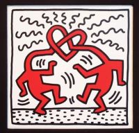 Keith Haring Untitled Love canvas print