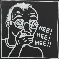 Keith Haring Autorretrato sin título 1985 impresión de lienzo
