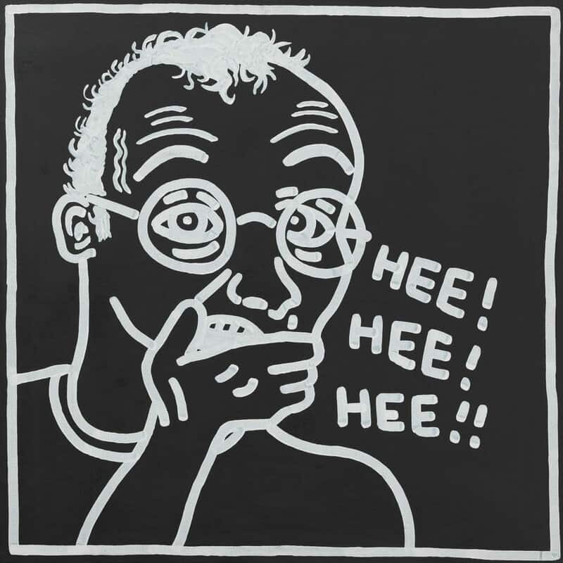 Keith Haring Untitled Self Portrait 1985 canvas print