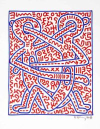 Leinwanddruck von Keith Haring, wo es wehtut