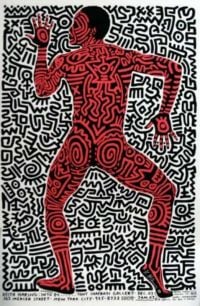 Keith Haring White Knight Leinwanddruck