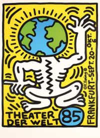 Keith Haring Welttheater-Leinwanddruck