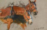 Kemp Welch Lucy Gun Horses canvas print