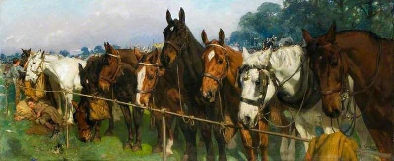 Kemp Welch Lucy Mixed Company At A Race Meeting 1904 canvas print