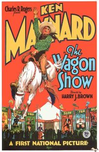 Ken Maynard The Wagon Show 1927 Movie Poster stampa su tela