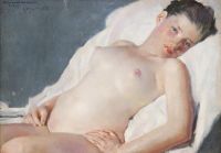 Kendall William Sergeant Reclining Nude 1932 canvas print