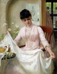 Kennington Thomas Benjamin The Wedding Dress 1889 canvas print