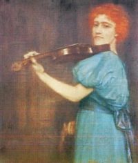 Khnopff Fernand The Violin Player 1898