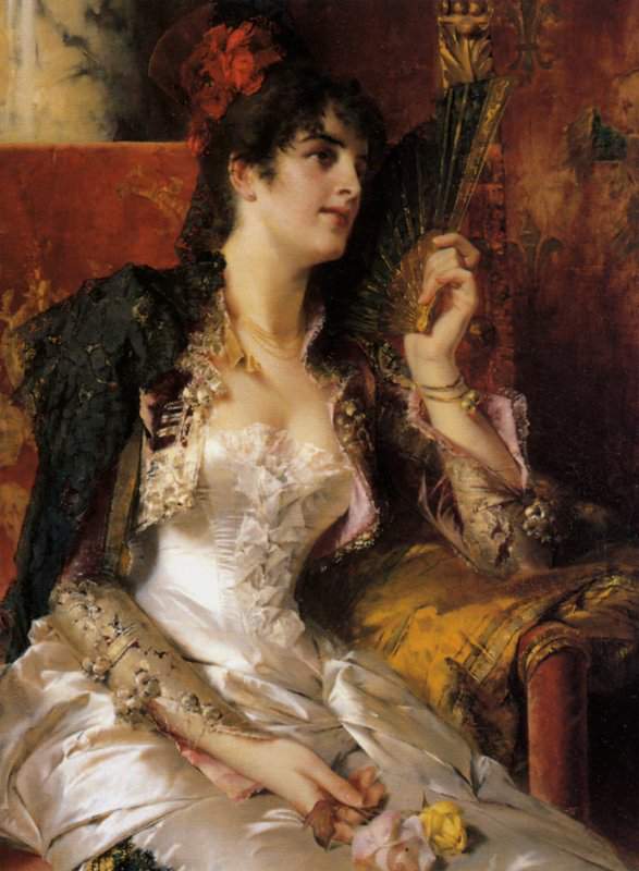Kiesel Conrad Senorita With A Fan 1885 1 canvas print