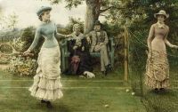 Kilburne George Goodwin A Game Of Tennis 1882 canvas print