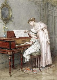 طباعة قماش كيلبورن جورج جودوين الشاب عازف البيانو