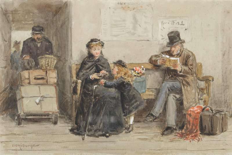 Kilburne George Goodwin Waiting For The Train canvas print