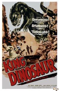 King Dinosaur 1955 영화 포스터 캔버스 프린트