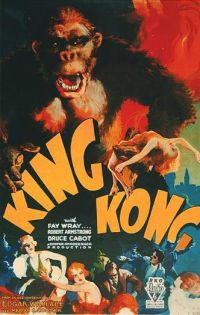 Stampa su tela del poster del film King Kong 1933