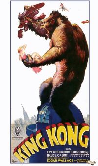 Stampa su tela del poster del film King Kong 1933v2