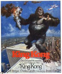 Poster del film King Kong 1976 stampa su tela
