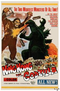 Poster del film King Kong Vs Godzilla 1962 stampa su tela