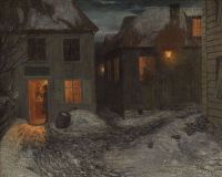 Kittelsen Theodor Severin Interior From A Small Town Kragero canvas print