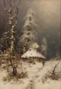 Klever Julius Sergius Von A Winter Landscape canvas print
