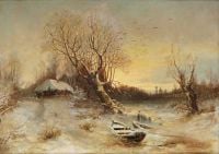 Klever Julius Sergius Von Winter Landscape canvas print