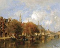 Klinkenberg Karel منظر Capriccio لـ Oudezijds Voorburgwal أمستردام قبل عام 1908