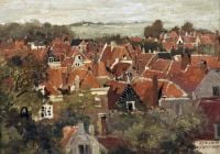 Klinkenberg Karel Eine Ansicht einer holländischen Stadt Leinwanddruck