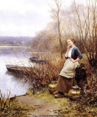 Knight Daniel Ridgway A Lovely Thought 1885 canvas print