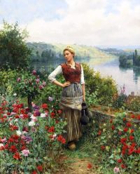Knight Daniel Ridgway On The Terrace At Rolleboise 1890s