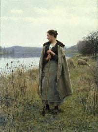 Knight Daniel Ridgway The Shepherdess Of Rolleboise 1896