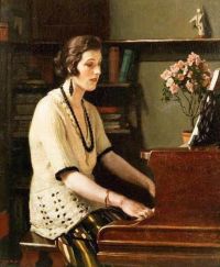 Knight Harold At The Piano Ca. 1921 canvas print