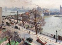 Knight Harold Chelsea Embankment Ca. 1935 canvas print
